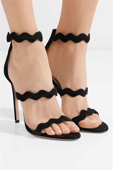 prada scalloped sandal|Prada women's high heeled sandals.